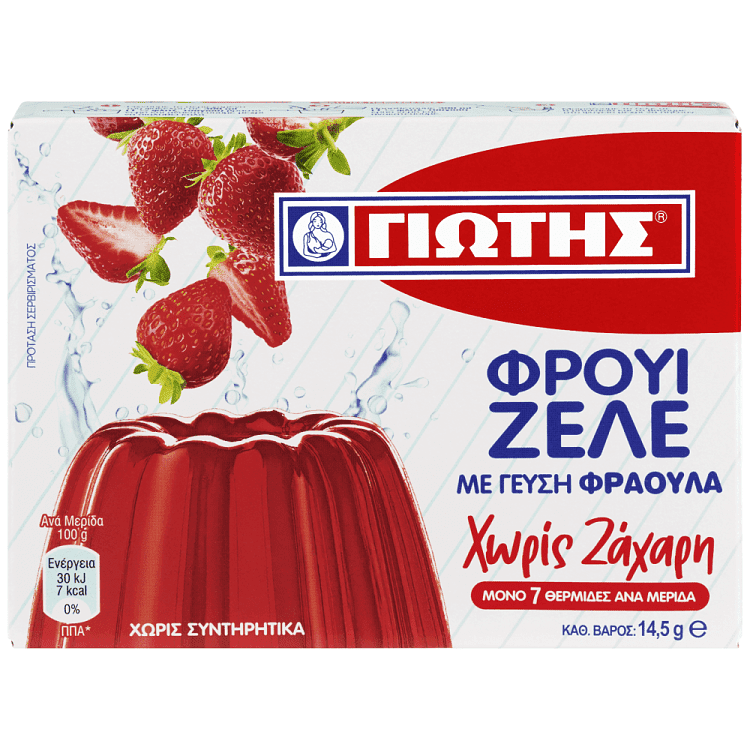 Γιώτης Φρουί Ζελέ Φράουλα Χωρίς Ζάχαρη 14,5gr