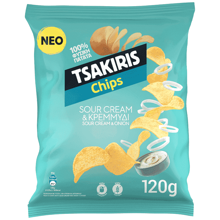 Tsakiris Chips Sour Cream 120gr