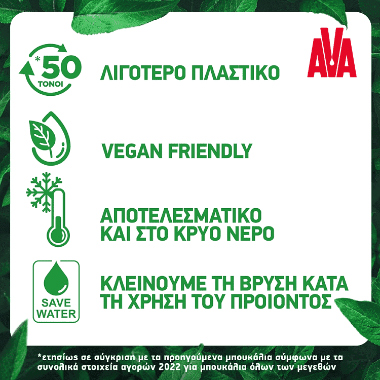 Ava Action Μήλο Υγρό Πιάτων Αντλία 650ml