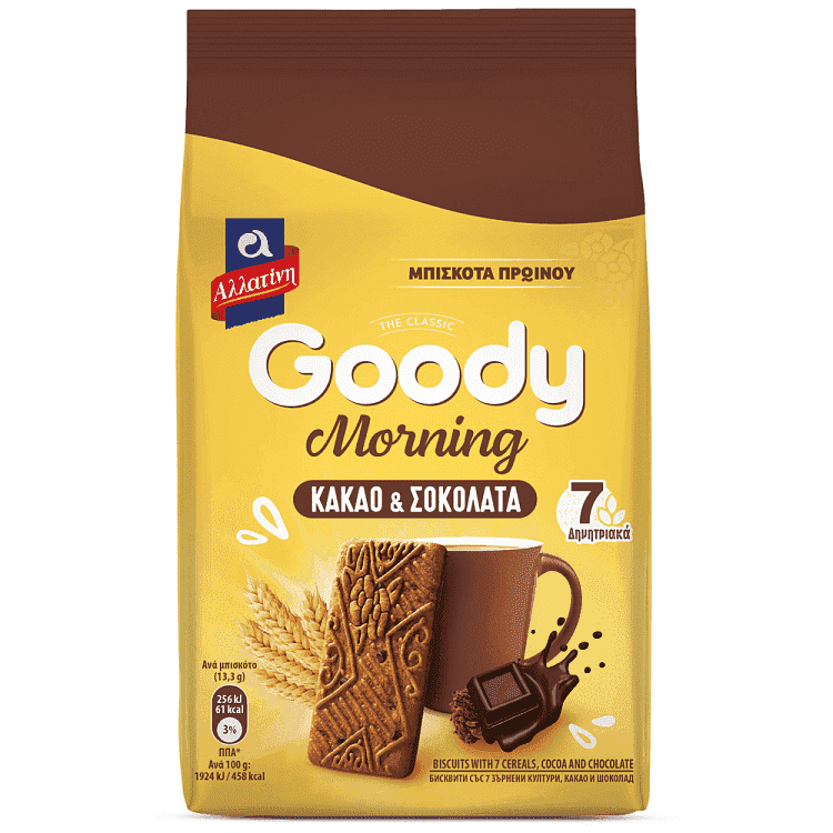 Αλλατίνη Goody Morning Κακάο & Σοκολάτα 160gr