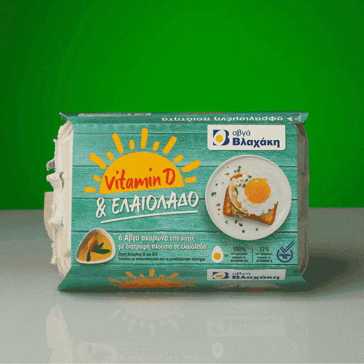 Βλαχάκη Αυγά Αυγά Αχυρώνα Με Βιταμινή D+ Eλαιόλαδο 6άδα 53-63 Μedium