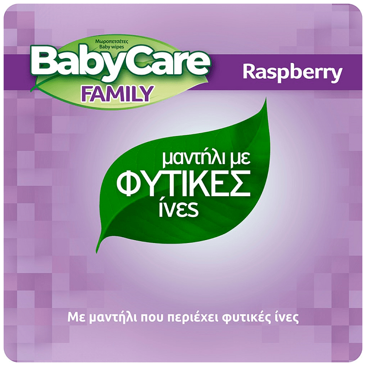 Babycare Family Raspberry Μωρομάντηλα 90τεμ