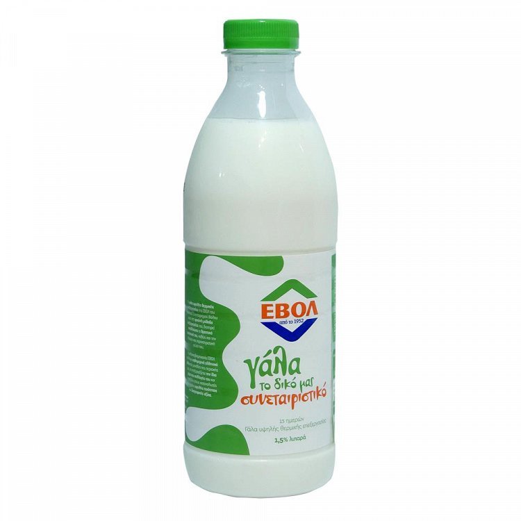 Εβόλ Συνεταιριστικό Γάλα 1,5%Λιπαρά 1lt