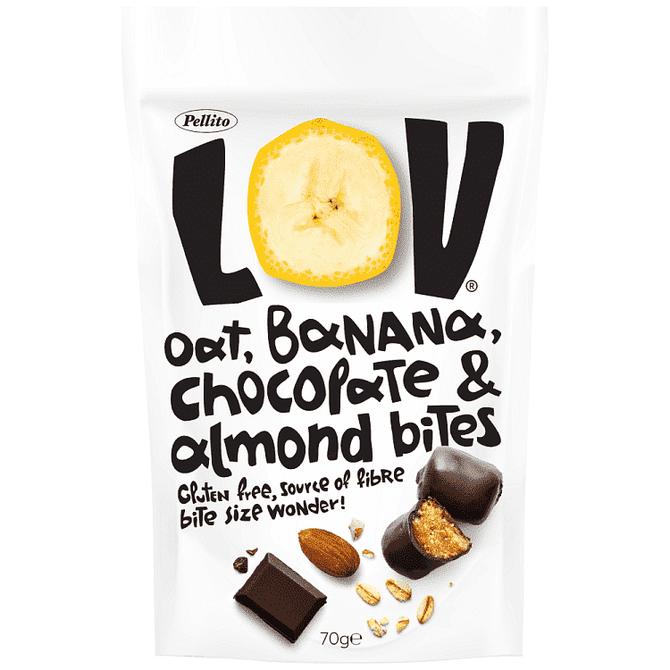 Lov Μπούκιες Βρώμης Με Μπανάνα Σοκολάτα Αμύγδαλο 70gr