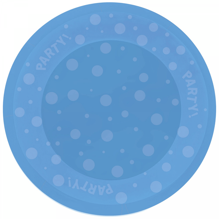 Πιάτο Reusable Party Ημιδιάφανες Blue 21cm 1τεμ