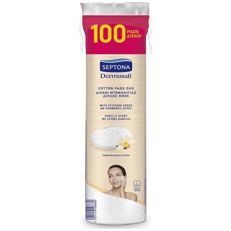 Septona Dermasoft Δίσκοι Ντεμακιγίαζ Vanilla 100τεμ