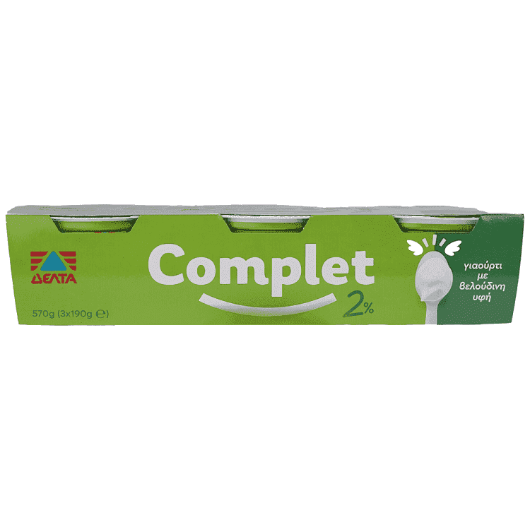 Complet Γιαούρτι 2% Λιπαρά 190gr 3τεμ