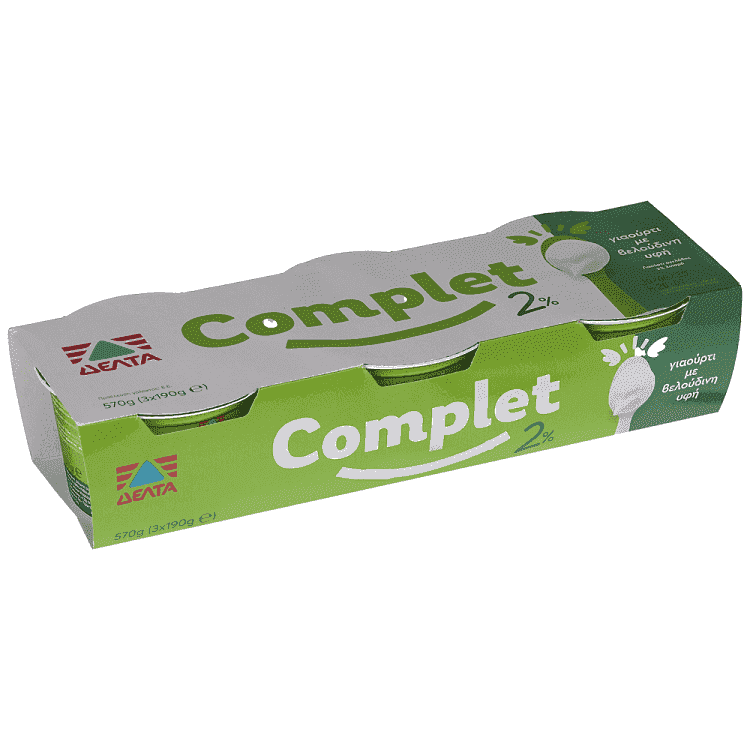 Complet Γιαούρτι 2% Λιπαρά 190gr 3τεμ