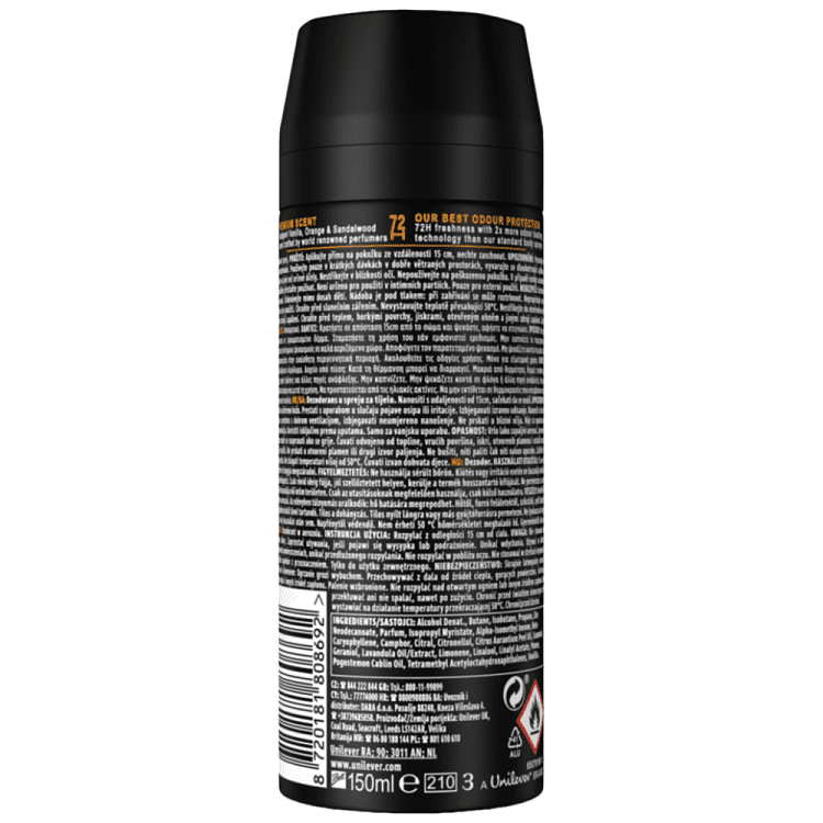 Axe Αποσμητικό Σπρέυ Σώματος Black Vanilla 150ml