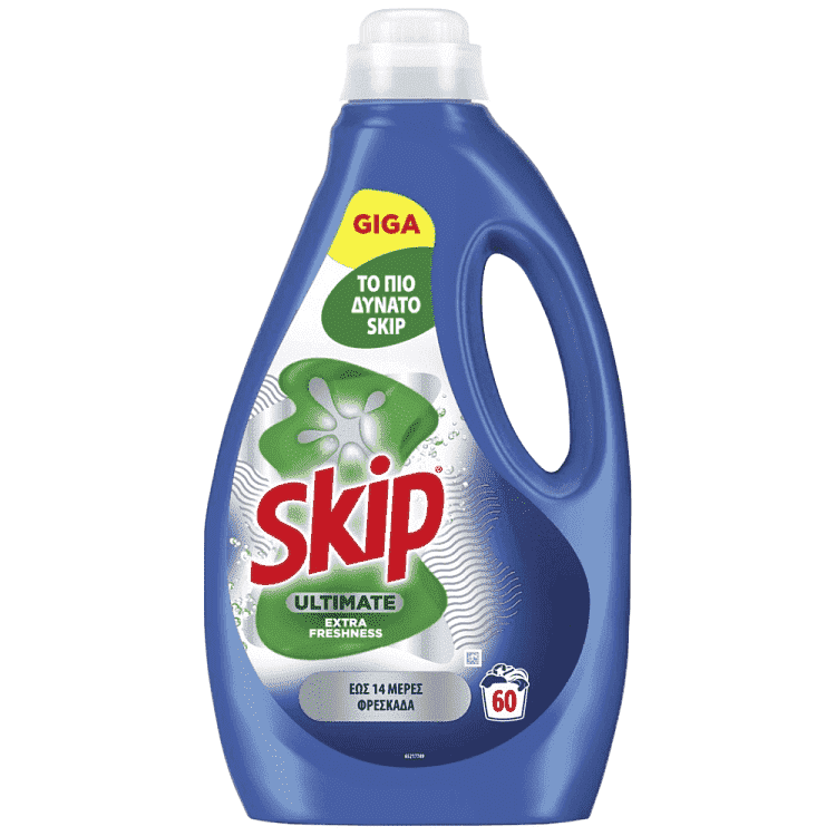 Skip Ultimate Fresh Υγρο Απορρυπαντικό Πλυντηρίου Ρούχων 60μεζ 3lt