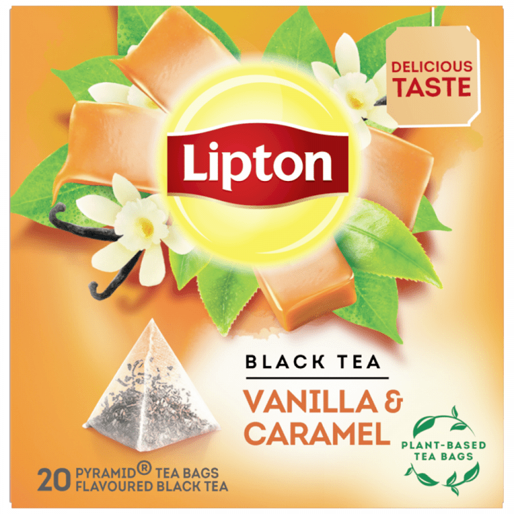 Lipton Μαυρο Τσάι Βανίλια-Καραμέλα 20 Πυραμίδες