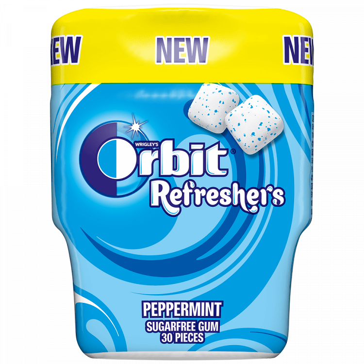 Orbit Refreshers Τσίχλα Μέντα Χωρ. Ζάχαρη Μπουκάλι 67gr