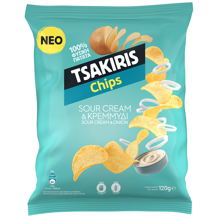 Tsakiris Chips Sour Cream 120gr