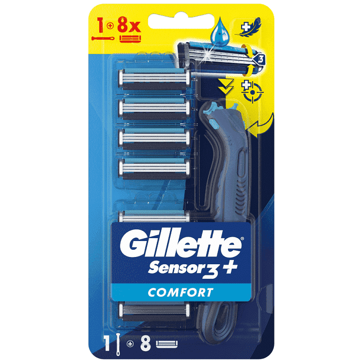 Gillete Sensor 3+ Comfort (Δωρό 8 Ανταλλακτικές Λαβές)