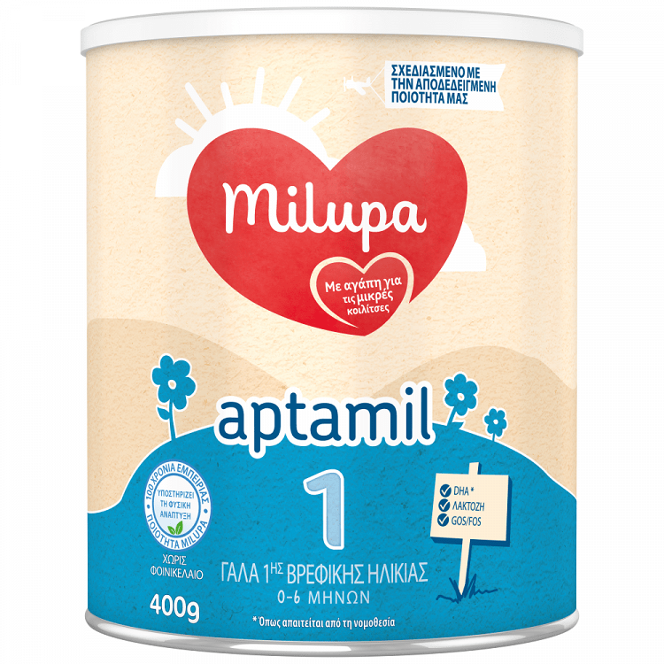 Milupa Aptamil 1 Γάλα Για Βρέφη 400gr