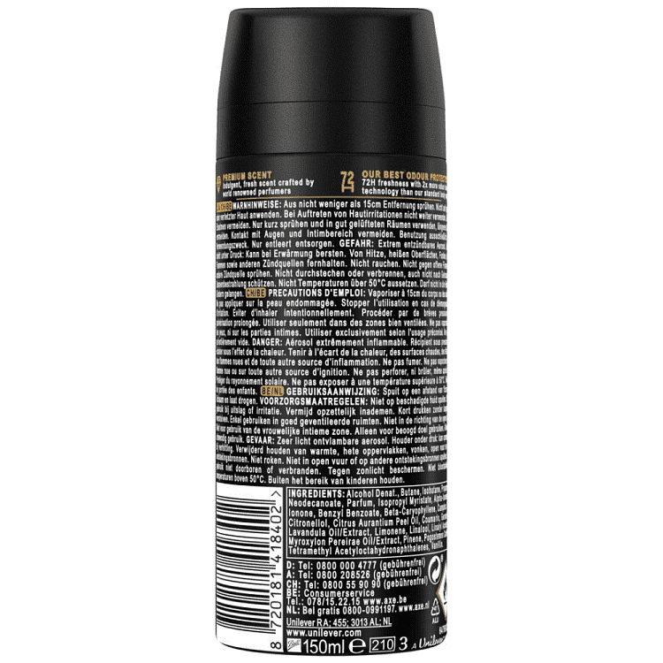 Axe Αποσμητικό Σπρέυ Σώματος Black Vanilla 150ml