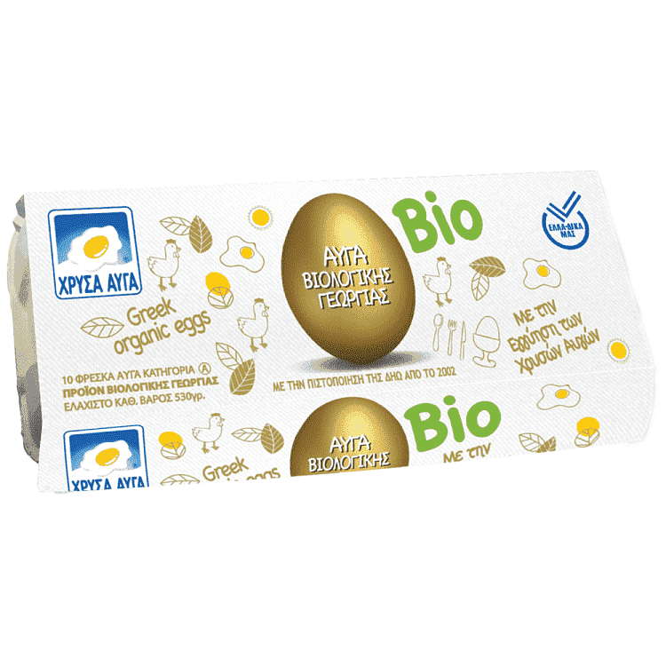 Χρυσά Αυγά Βιολογικά 10άδα 53+