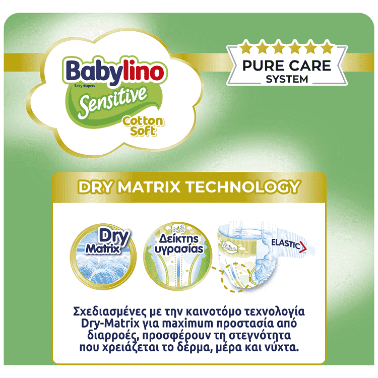 Babylino Sensitive Mini No2 3-6kg S 64τεμ