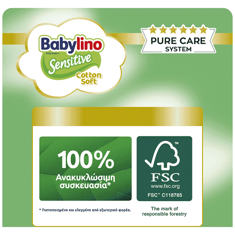 Babylino Sensitive Newborn No 1 2-5kg 68τεμ