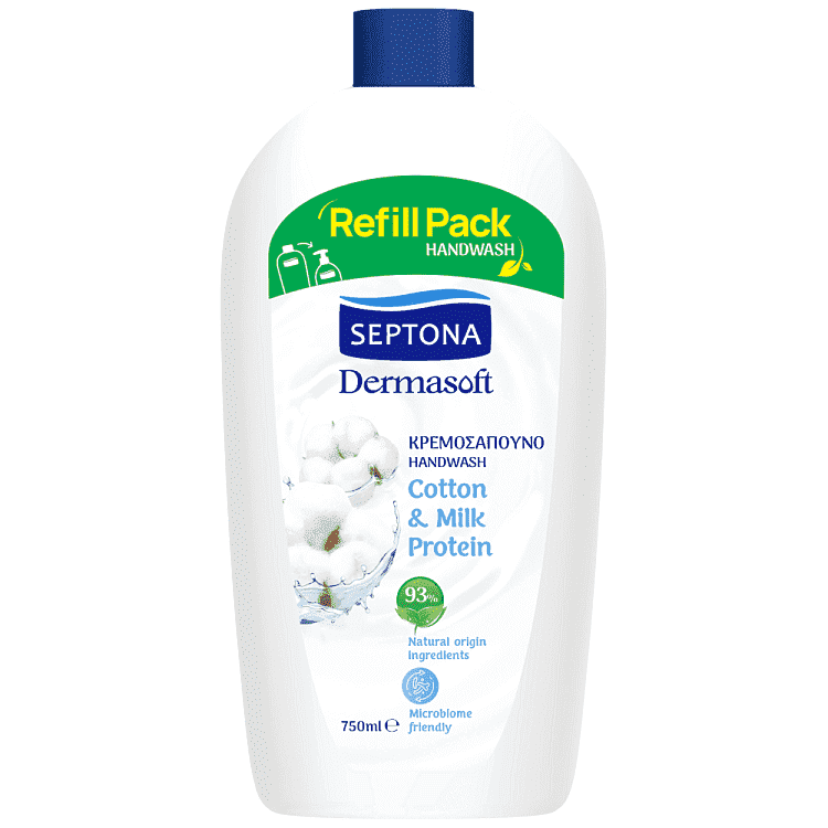Septona Dermasoft Κρεμοσάπουνο Cotton & Milk 750ml