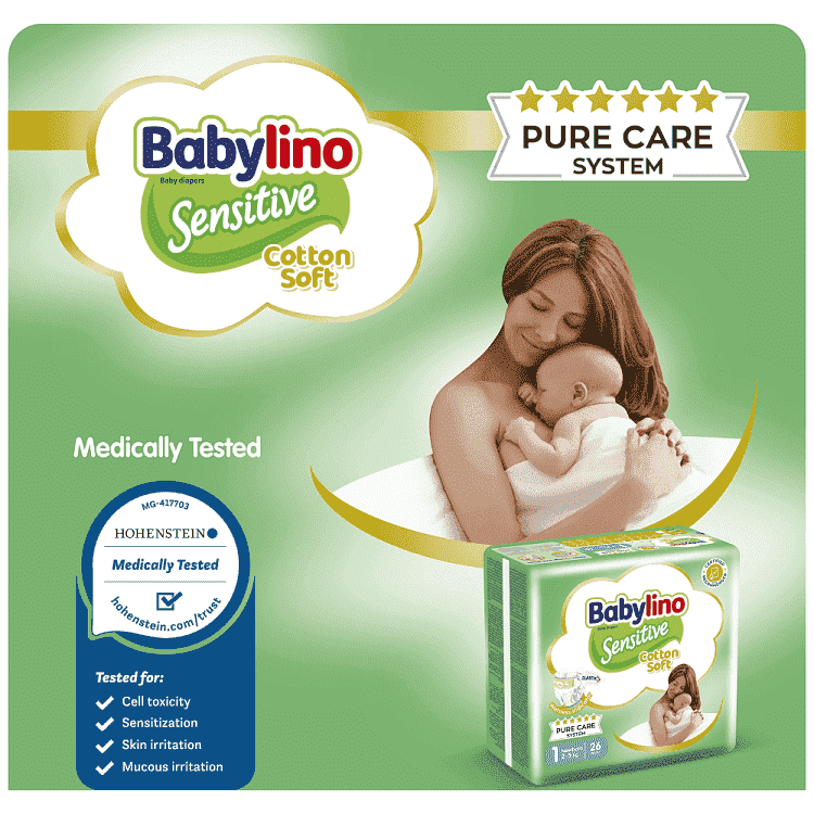 Babylino Sensitive Mini No2 3-6kg S 64τεμ