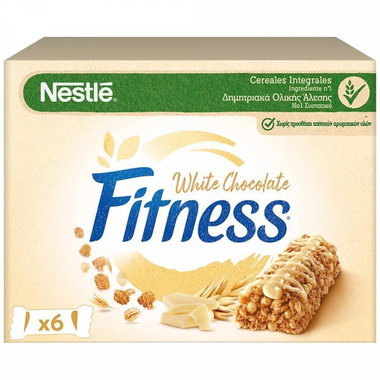Nestle Fitness Μπάρες Δημητριακών Delice Λευκή Σοκολάτα 6x22,5gr