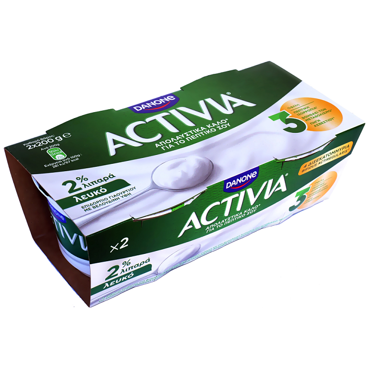 Activia Λευκό 2% Λιπαρά 2x200gr