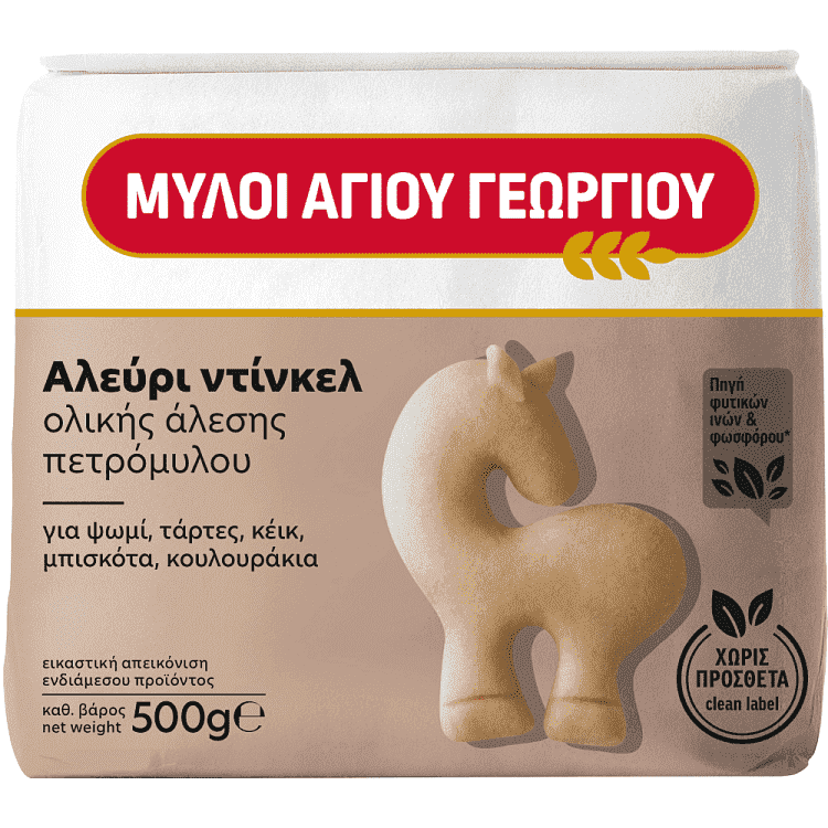 Μύλοι Αγ. Γεωργίου Αλεύρι Ντίνκελ Ολικής Άλεσης 500gr