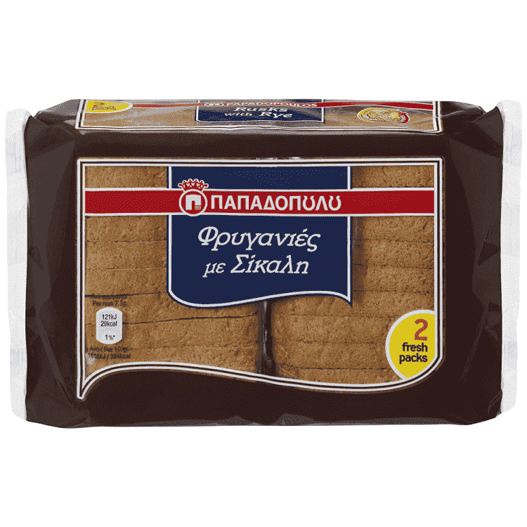 Παπαδοπούλου Φρυγανιές Σίκαλης 160gr