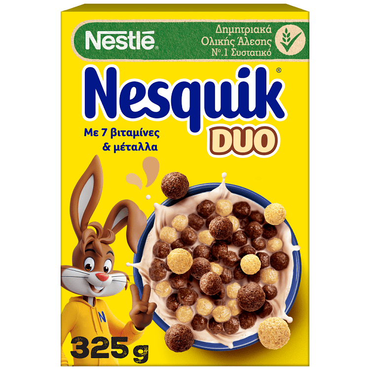 Nestle Δημητριακά Ολικής Άλεσης Nesquik Duo 325gr