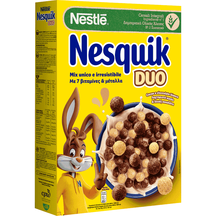 Nestle Δημητριακά Ολικής Άλεσης Nesquik Duo 325gr
