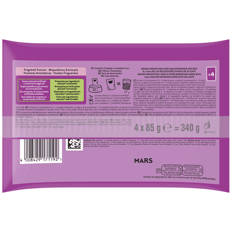 Whiskas Φακελάκια Γάτας Aromatic Μυρωδικά 4x85gr