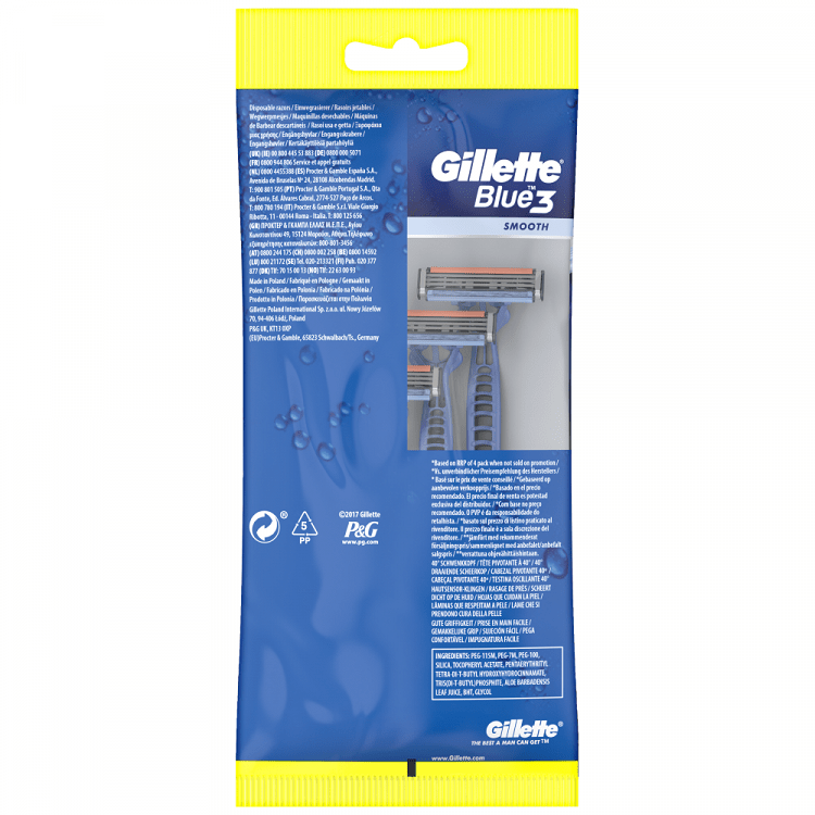 Gillette Blue 3 Μιας Χρήσης Ξυριστική Μηχανή 4+2 Δώρο
