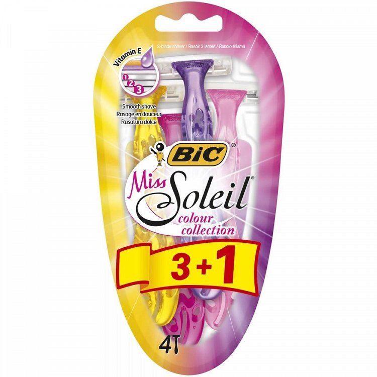BIC Soleil Color Collect Ξυριστική Μηχανή 3+1Δώρο