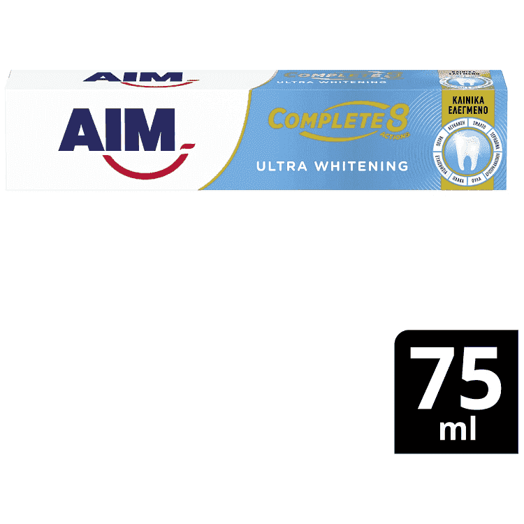 Aim Complete 8 Actions Οδοντόκρεμα Ultra White 75ml