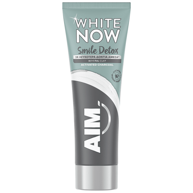 Aim Οδοντόκρεμα White Now Detox Charcoal 75ml