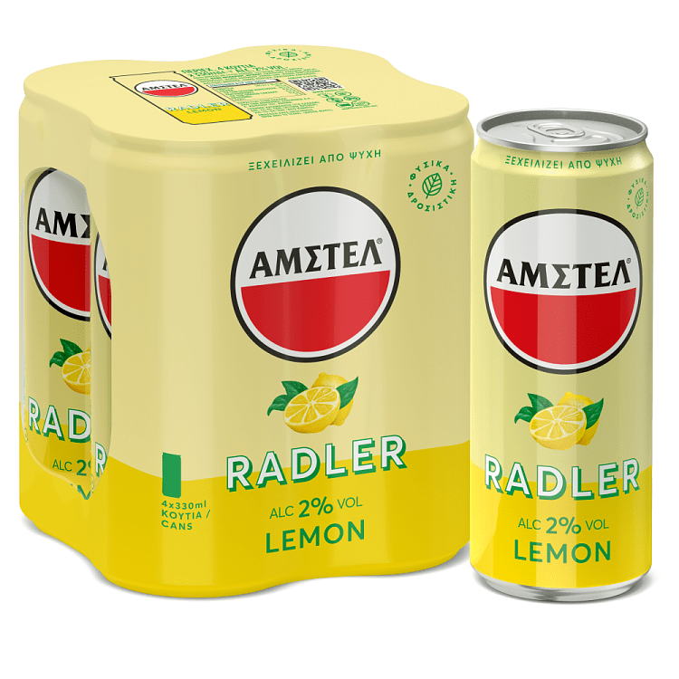 ΑΜΣΤΕΛ Radler Lemon Μπύρα Κουτί 4x330ml