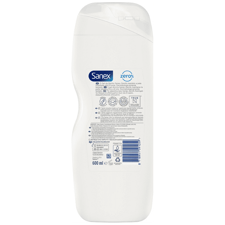 Sanex Αφρόλουτρο Zero % Nor. Sk 600ml