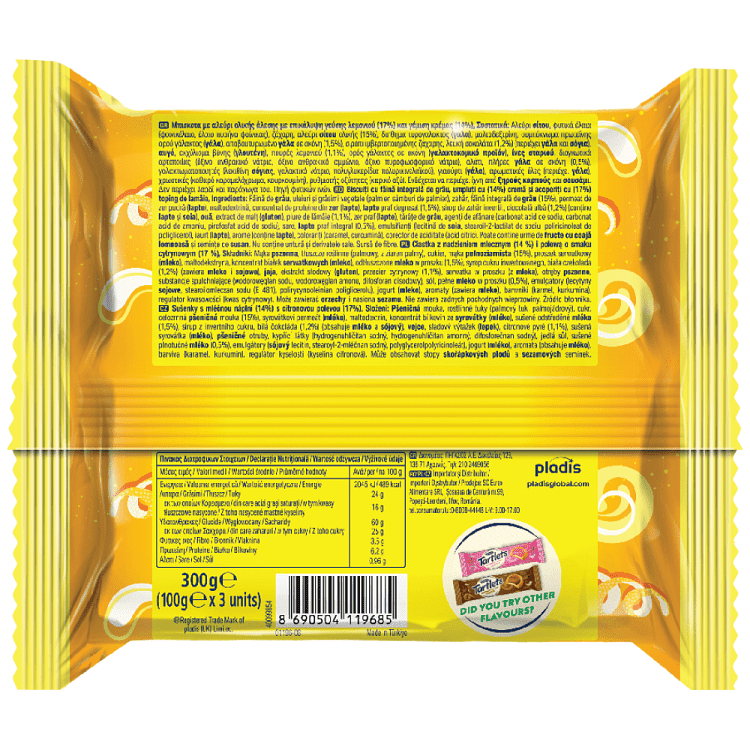 McVitie's Μπισκότα Tartlets Λεμόνι 100gr 3τεμ