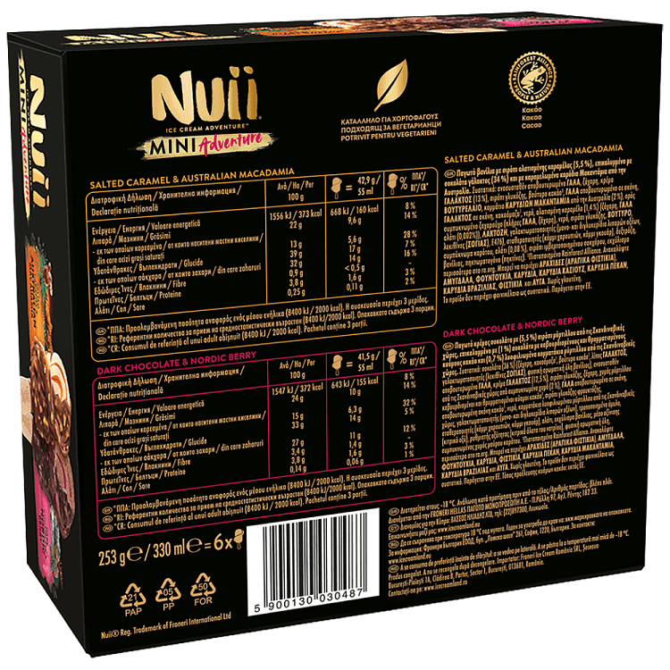 Nuii Dark Chocolate & Nordic Berry 3τεμ 368gr 270ml