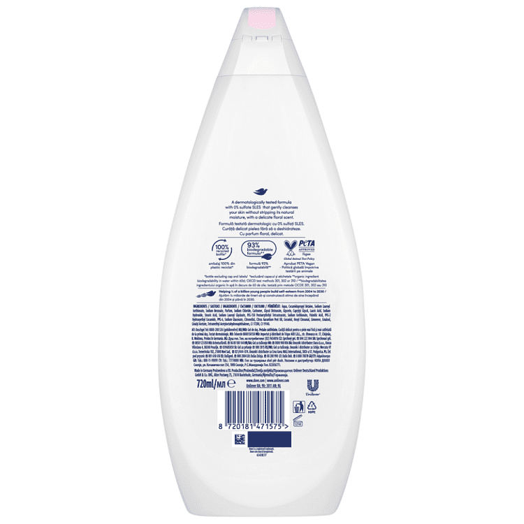 Dove Αφρόλουτρο Petal Soft 720ml