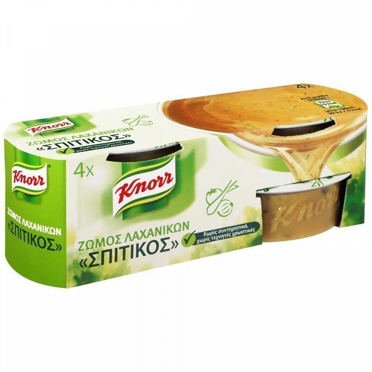 Knorr Σπιτικός Ζωμός Λαχανικών 4τεμ 112gr