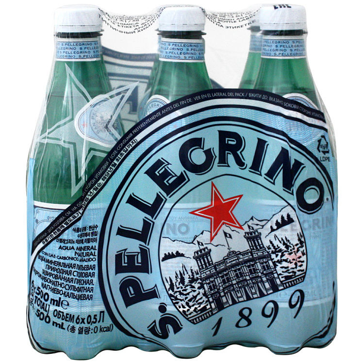 San Pellegrino Ανθρακούχο Νερό 500ml 6τεμ