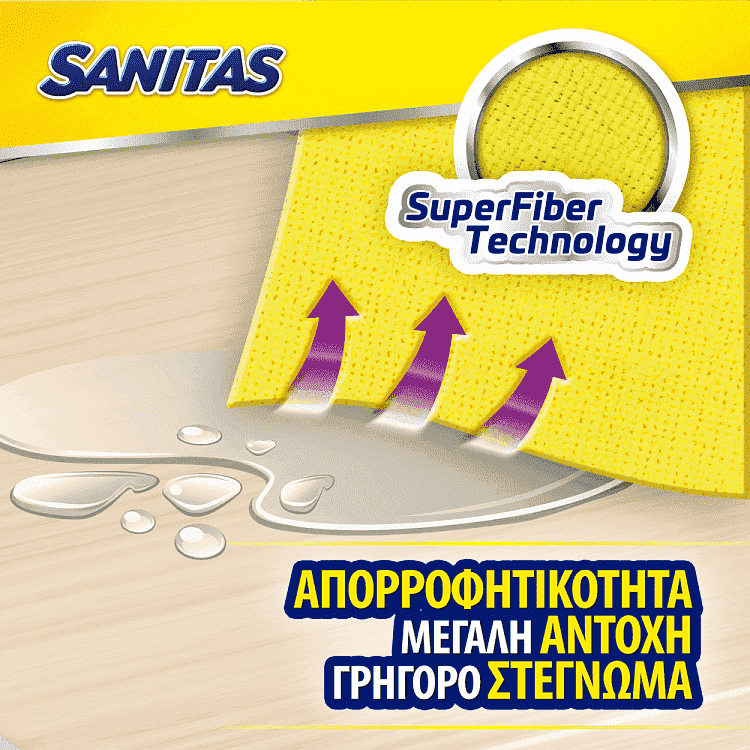 Sanitas Power Pearls Wipes 2τεμ