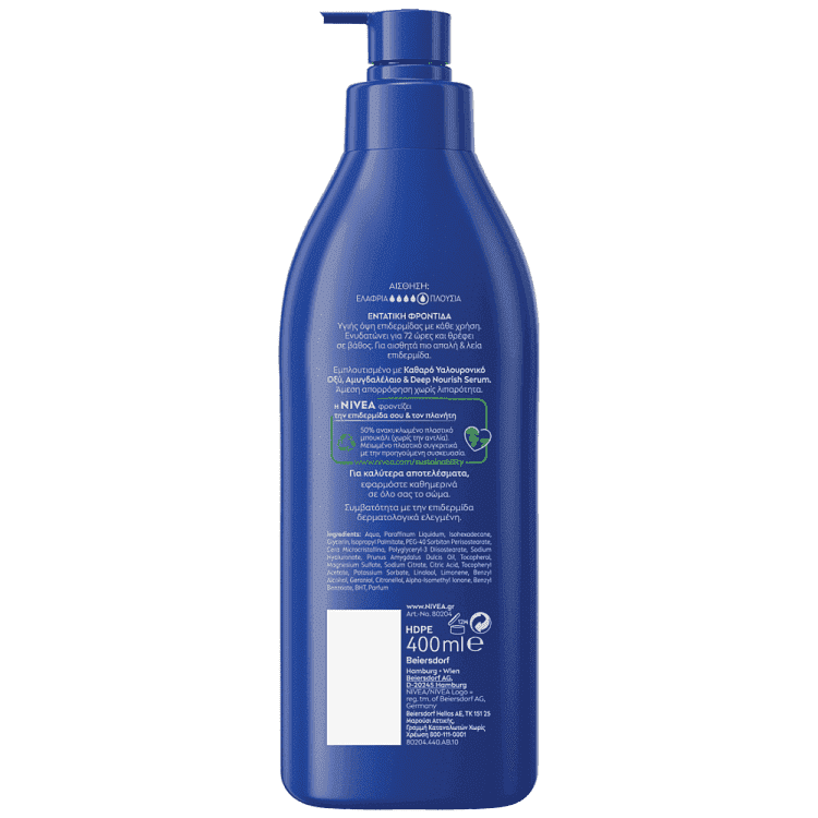 Nivea Body Nourishing Milk Με Αντλία 400ml