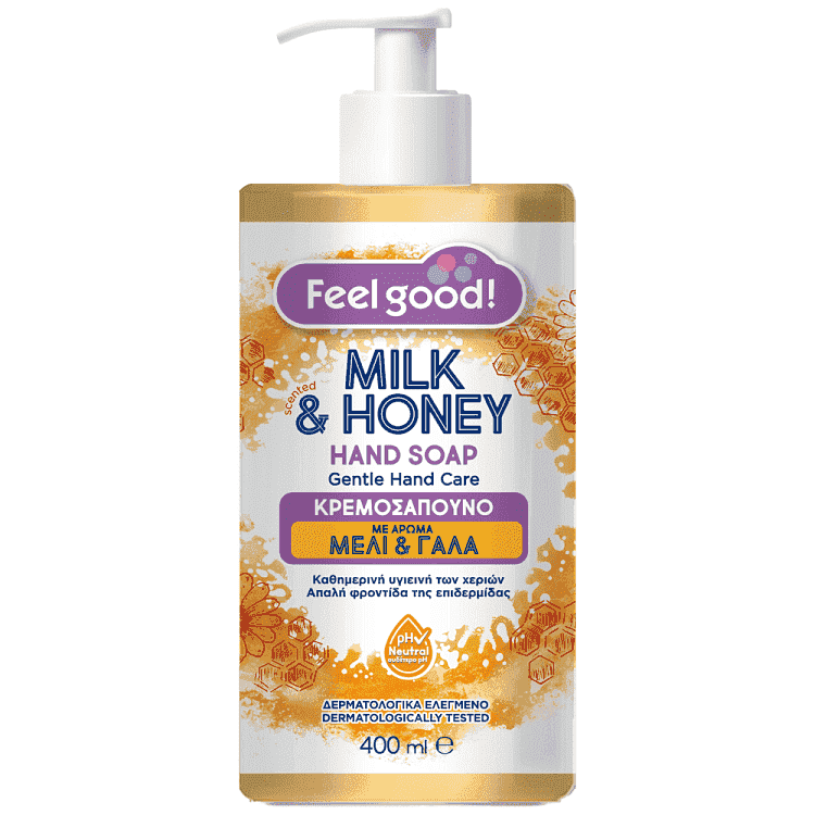 Feel Good Κρεμοσάπουνο Μέλι & Γάλα Βαλβίδα 400ml