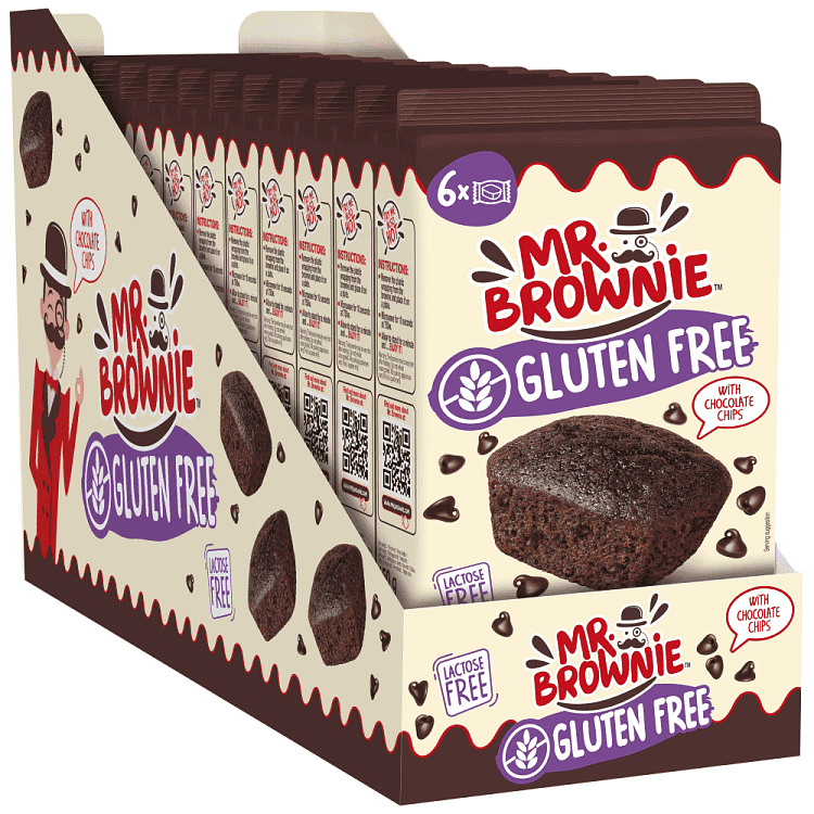 Mr Brownie Chocolate Brownies Gluten Free 6x150gr
