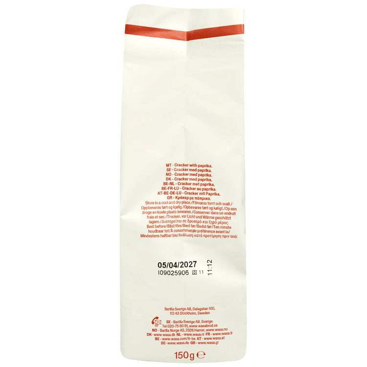 Wasa Delicate Crackers Paprika 150gr