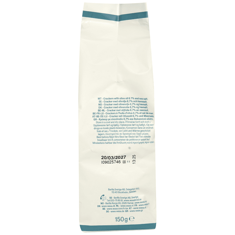 Wasa Delicate Crackers Sea Salt 150gr
