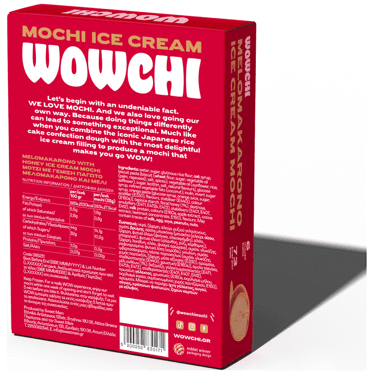 Wowchi Mochi Ice Μελομακάρονο 6x192gr